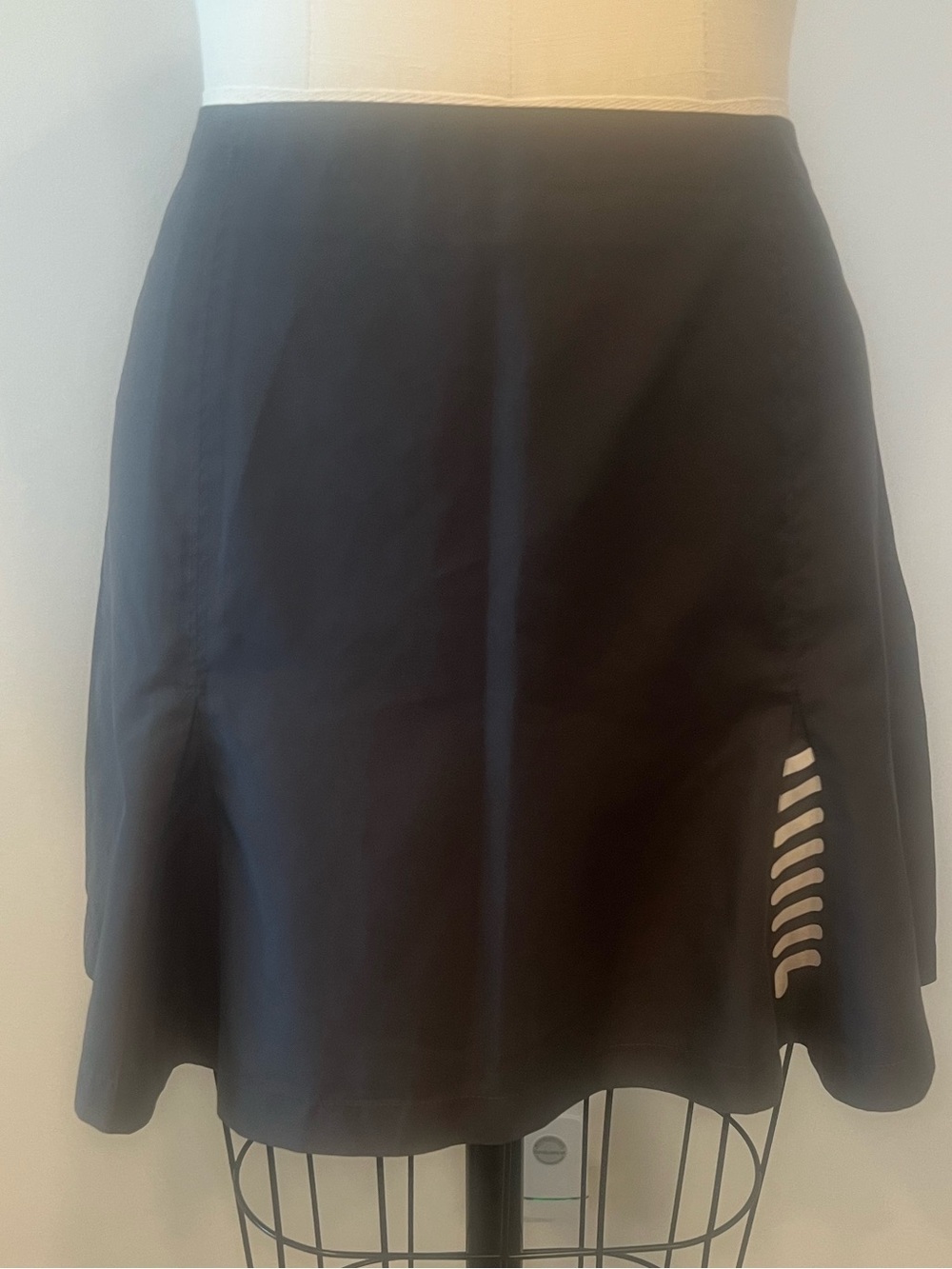 Fila Black Mini Skirt with Side Godet